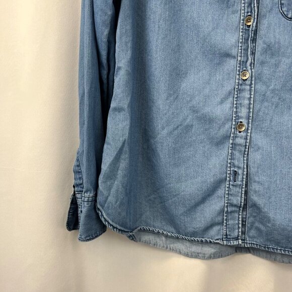 Old Navy Womens Button Down Long Sleeve Top Blue Size Small - Picture 5 of 9